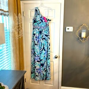 New! Lilly Pulitzer Malia Maxi Dress in Ready Set Gecko